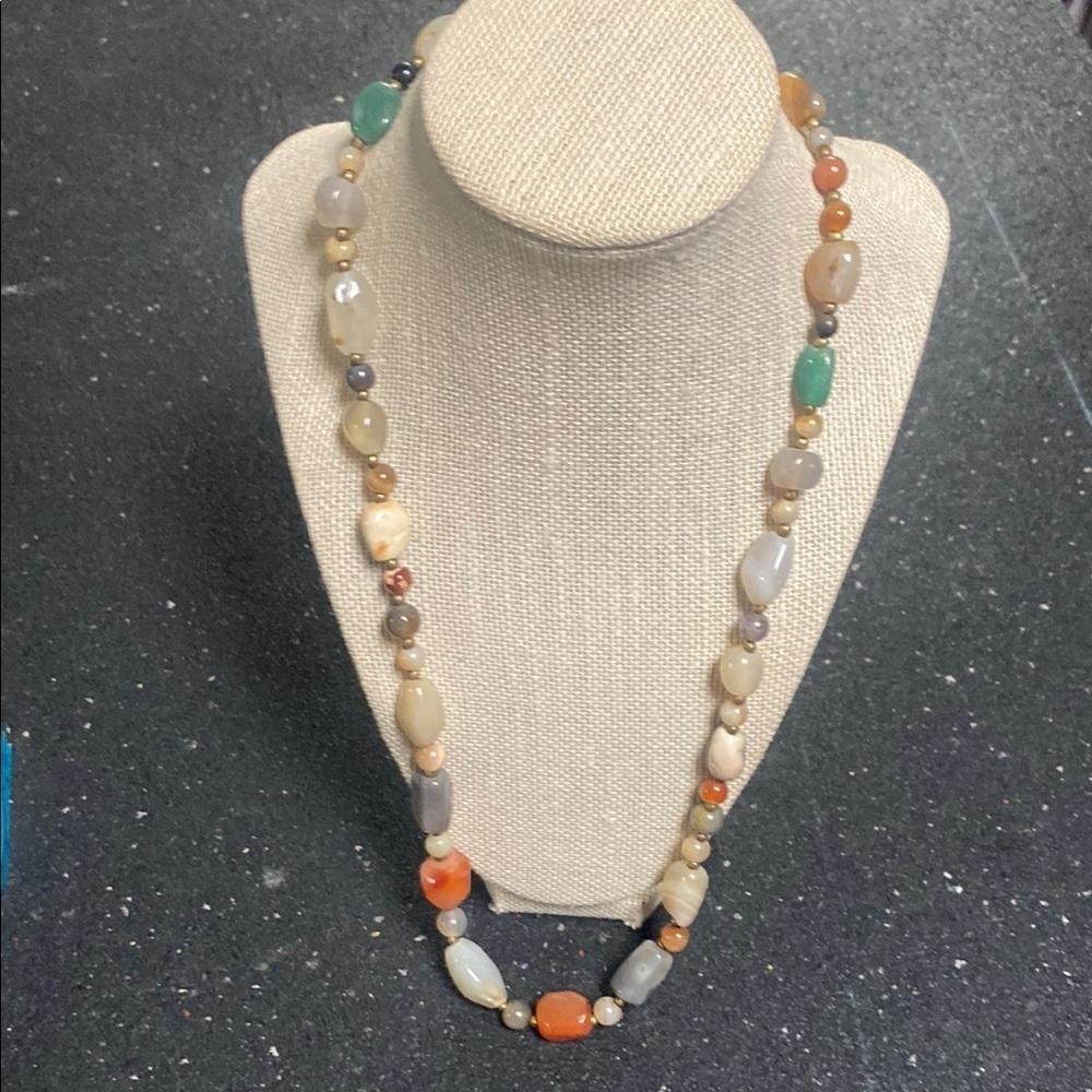 Multi-Color Gem Stone Necklace